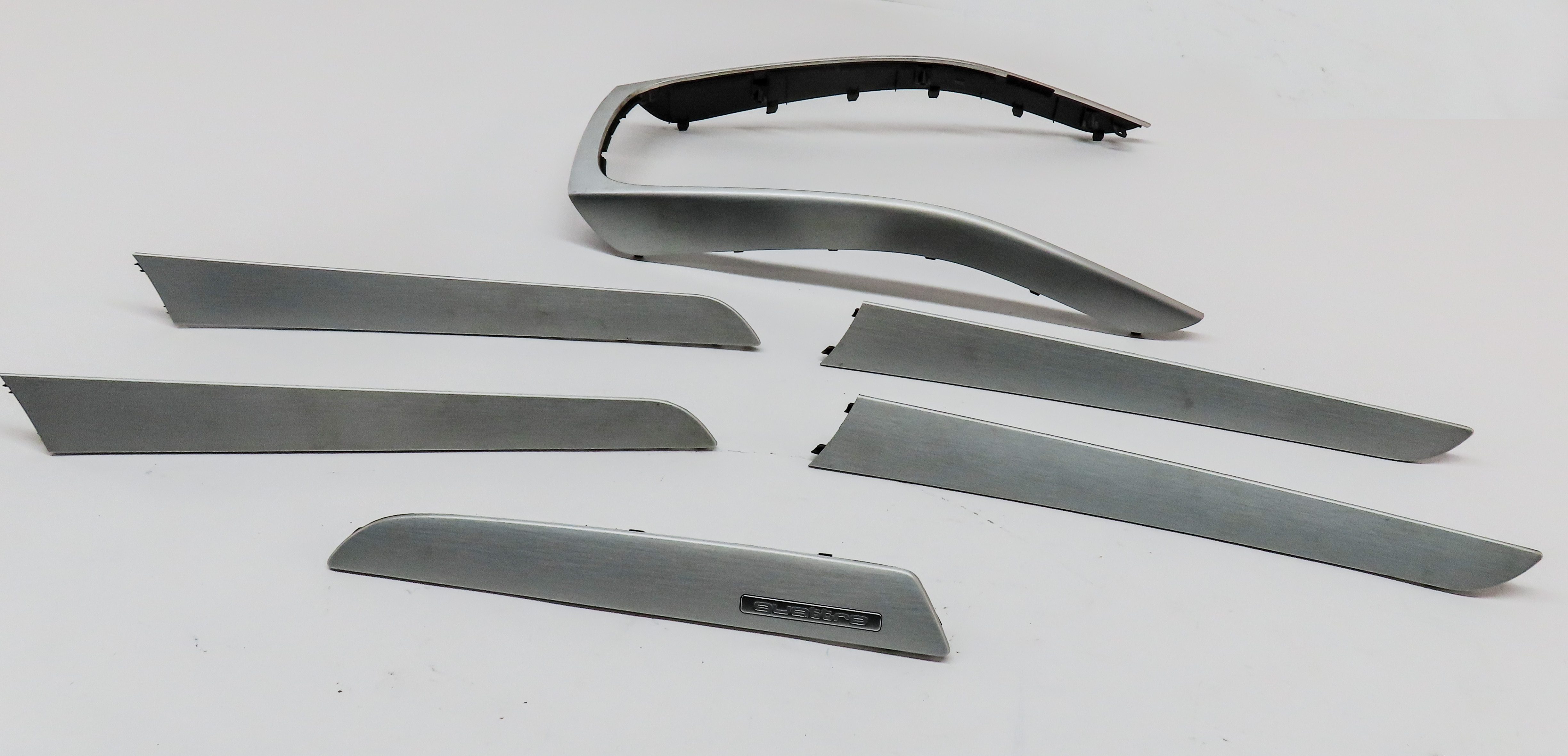 2012 AUDI S4 (B8 8K) INTERIOR DASH DOOR CONSOLE TRIM SET/6 (ALUMINUM) — exact item pictured
